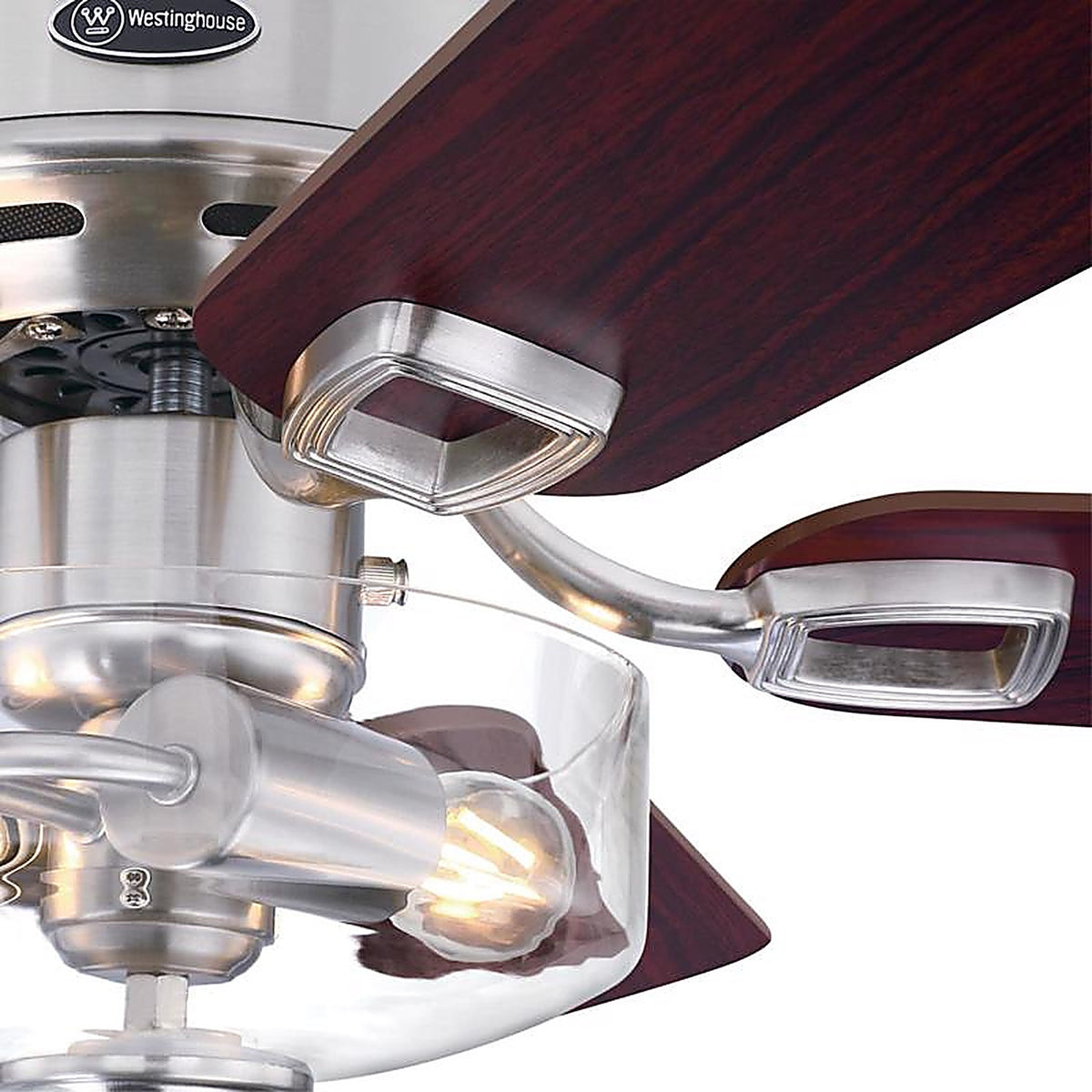 Westinghouse - 7312500 - Richboro Se 42 In. Brushed Nickel Brown LED Indoor Ceiling Fan