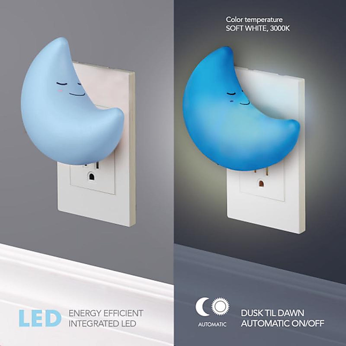 Globe Electric - 13904 - Automatic Plug-In Moon LED Night Light