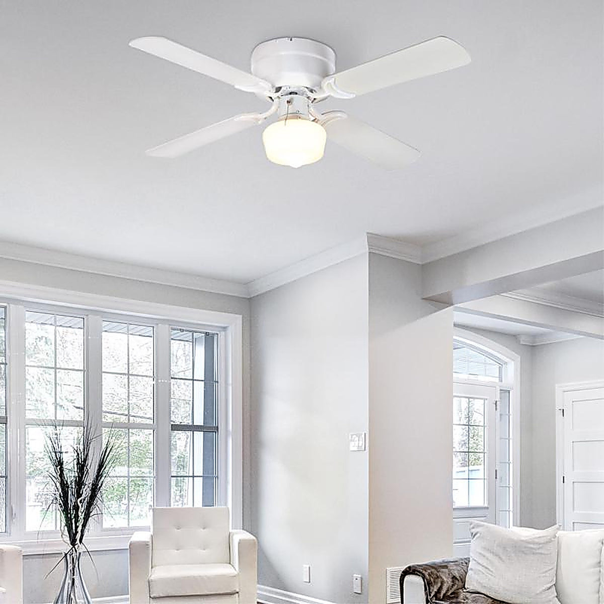Westinghouse - 7312400 - 42 In. White LED Indoor Ceiling Fan