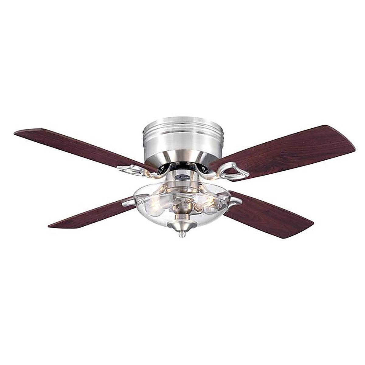 Westinghouse - 7311100 - Hadley 42 In. Brushed Nickel Brown LED Indoor Ceiling Fan