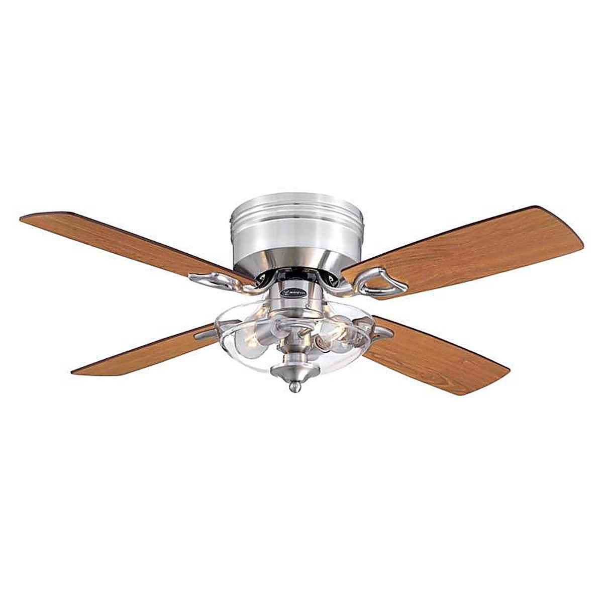 Westinghouse - 7311100 - Hadley 42 In. Brushed Nickel Brown LED Indoor Ceiling Fan