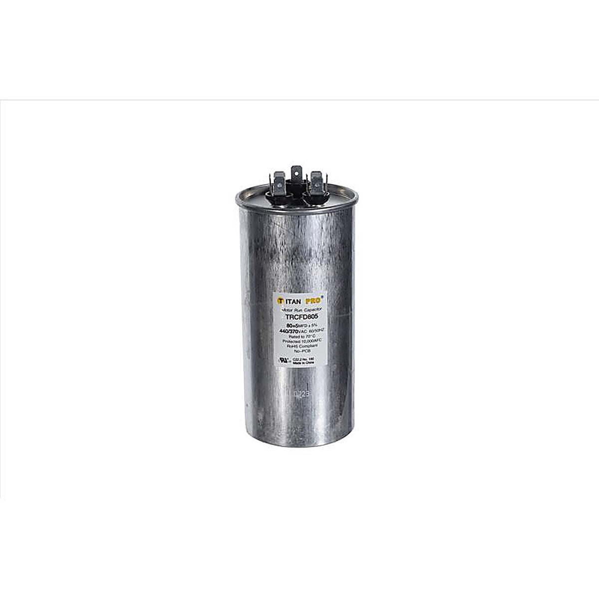 Titan Pro - TRCFD805 - 80+5 MFD 440 V Round Run Capacitor