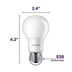 Philips - 565358 - A19 E26 (Medium) LED Bulb Daylight 40 Watt Equivalence 4 Pack