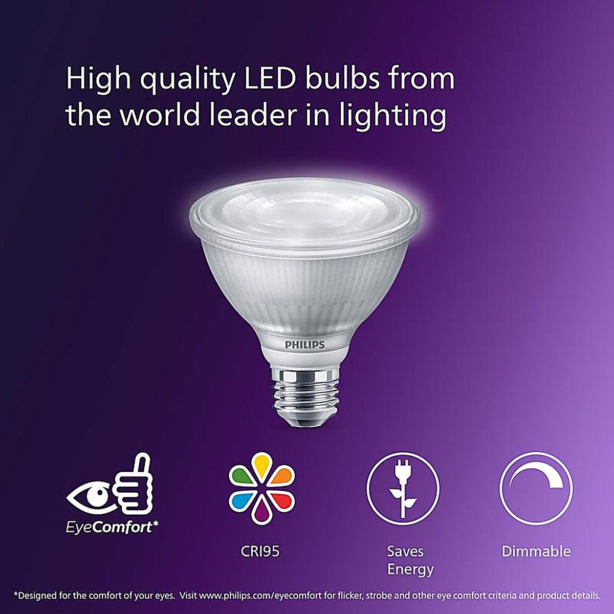 Philips - 568311 - Par30 E26 (Medium) LED Bulb Bright White 75 Watt Equivalence 1 Pack