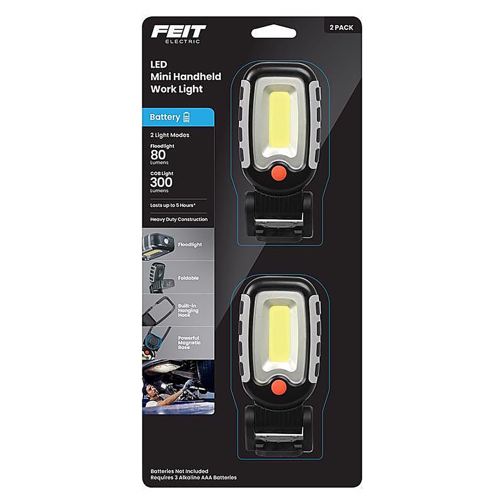 Feit - WORKMINI300/2 - 300 LM LED Battery Handheld Work Light