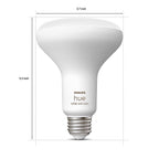 Philips - 577956 - Hue Br30 E26 (Medium) Smart-Enabled LED Bulb White 85 Watt Equivalence 1 Pack