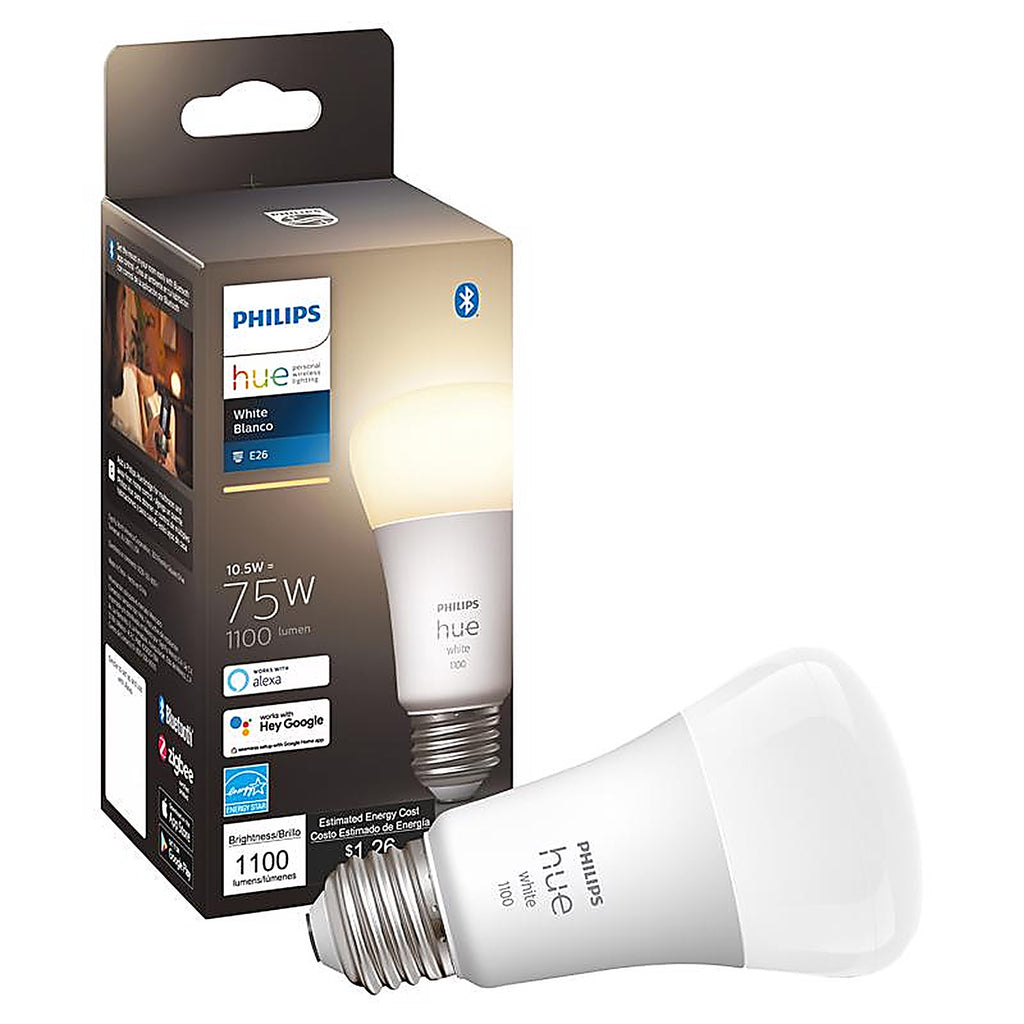Philips - 563007 - A19 E26 (Medium) Smart-Enabled LED Bulb Color Changing 75 Watt Equivalence 1 Pack