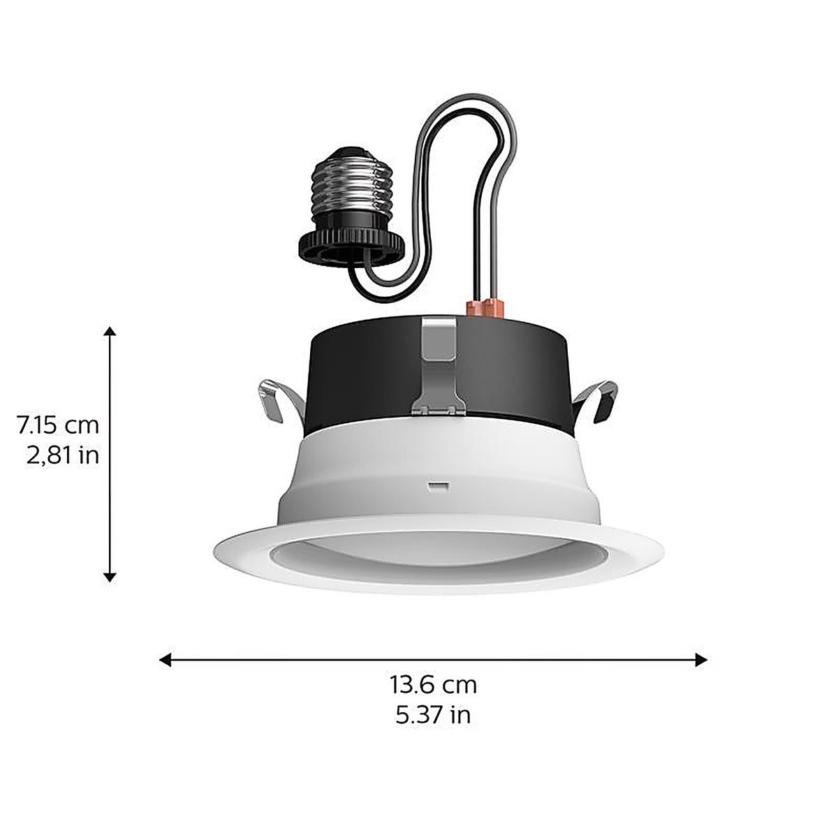Philips - 578484 - Hue Warm White 4 In. W LED Smart-Enabled Retrofit Recessed Lighting 10 W