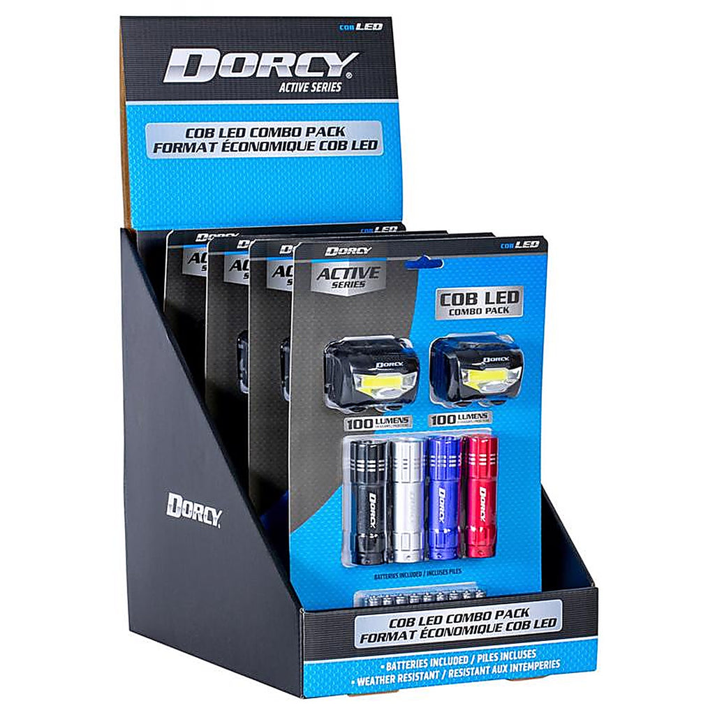 Dorcy - 416539 - Active 100 LM Assorted LED Flashlight/Headlight Combo Pack Aaa Battery