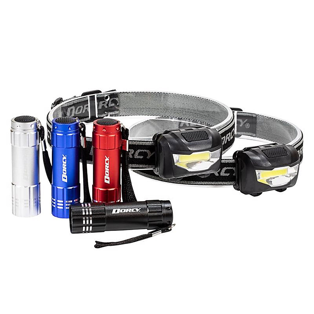 Dorcy - 416539 - Active 100 LM Assorted LED Flashlight/Headlight Combo Pack Aaa Battery
