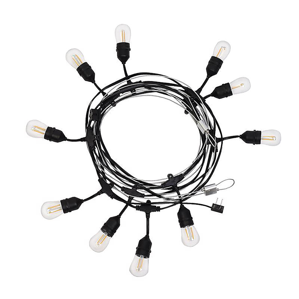 Belle Luci - BLS14PGW24W - Holiday Bright Lights LED S14 Patio Light Set Warm White 48 Ft. 24 Lights