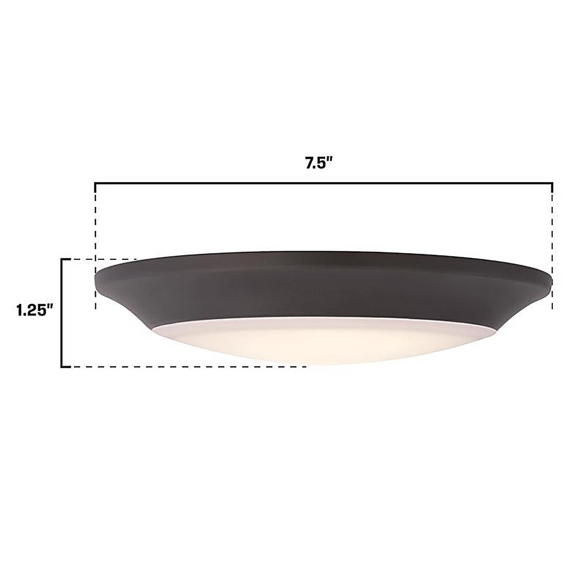 Westinghouse - 6134100 - Color Changing Technology 1.25 In. H X 7.5 In. W X 7.5 In. L Frost Black Ceiling Fixtur