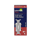 Leviton - 0CSB3-2WS - 20 Amps 3-Way Toggle AC Quiet Switch White 1 Pack