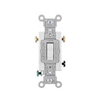 Leviton - 0CSB3-2WS - 20 Amps 3-Way Toggle AC Quiet Switch White 1 Pack
