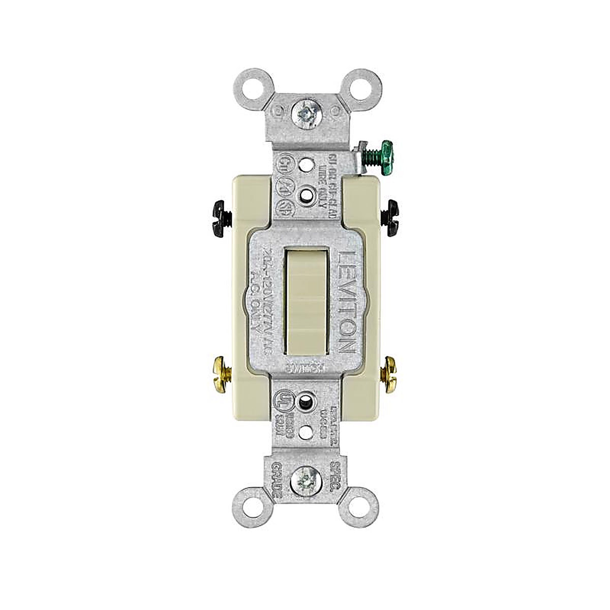 Leviton - 0CSB4-2IS - 20 Amps 4-Way Toggle AC Quiet Switch Ivory 1 Pack