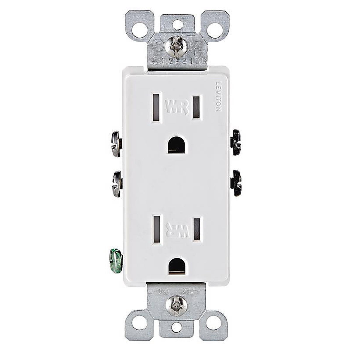 Leviton - W5325-0TW - 15 Amps 125 V Duplex White Weather Resistant Outlet 5-15R 1 Pack