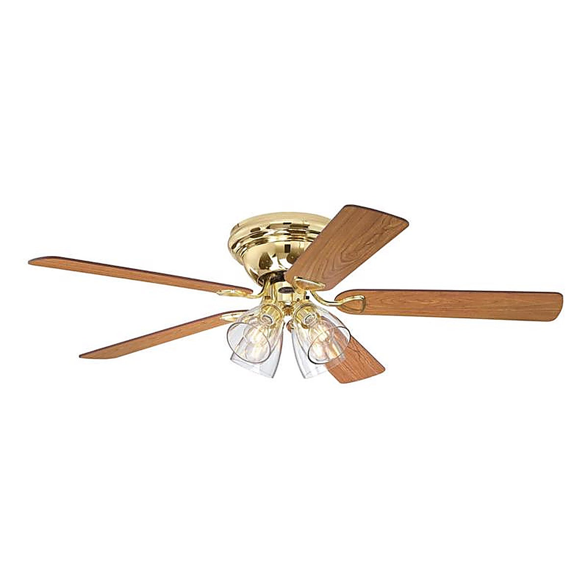 Westinghouse - 7311700 - 52 In. Polished Brass Brown LED Indoor Ceiling Fan