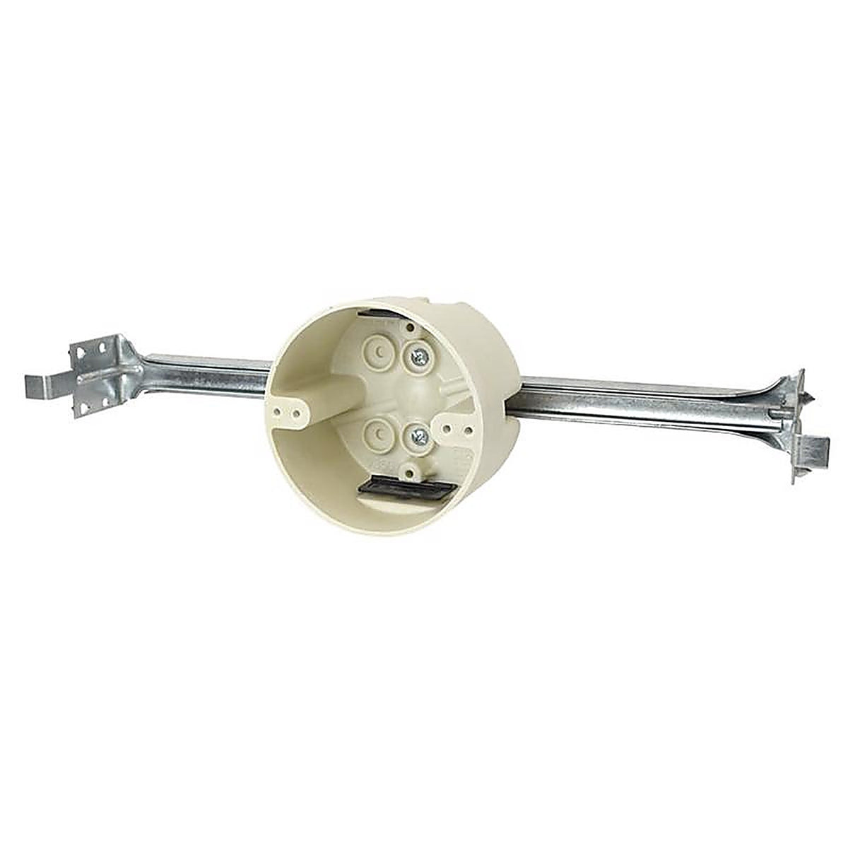 Allied Moulded - R9350-BHK - New Work 22.5 CU in Round Polycarbonate 1 Gang Ceiling Box Off White