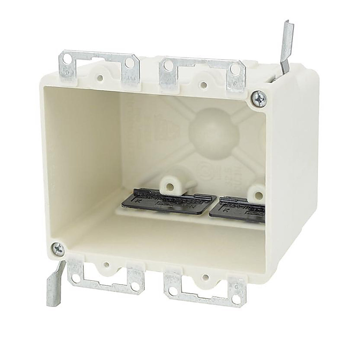 Allied Moulded - R9329-EWK - Old Work 32.5 CU in Square Fiberglass 2 Gang Electrical Box Off White