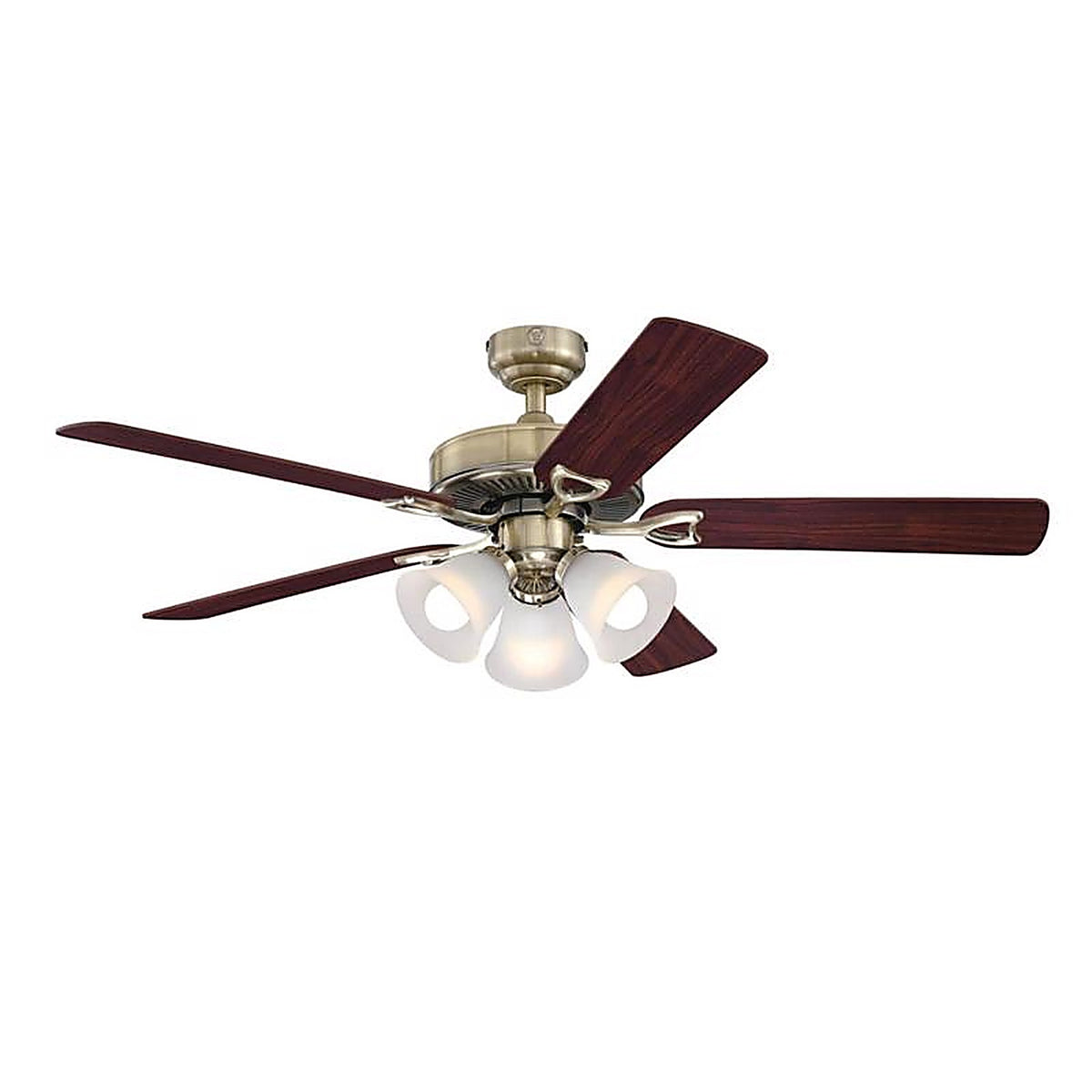 Westinghouse - 7312100 - 52 In. Antique Brass Brown LED Indoor Ceiling Fan