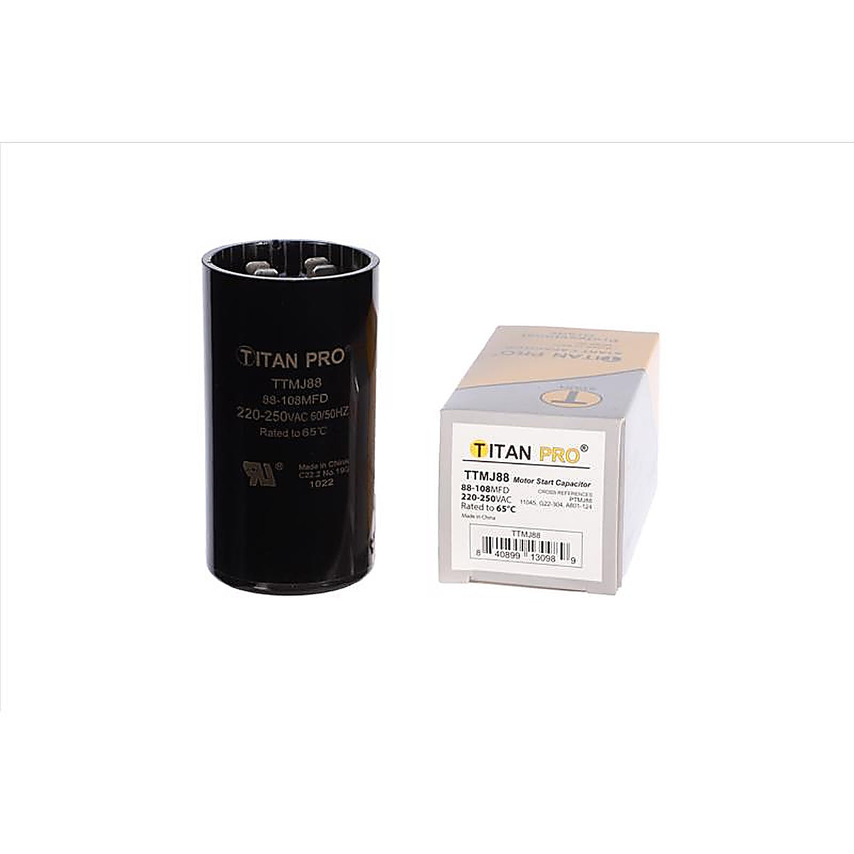 Titan Pro - TTMJ88 - 88-108 MFD 250 V Round Start Capacitor