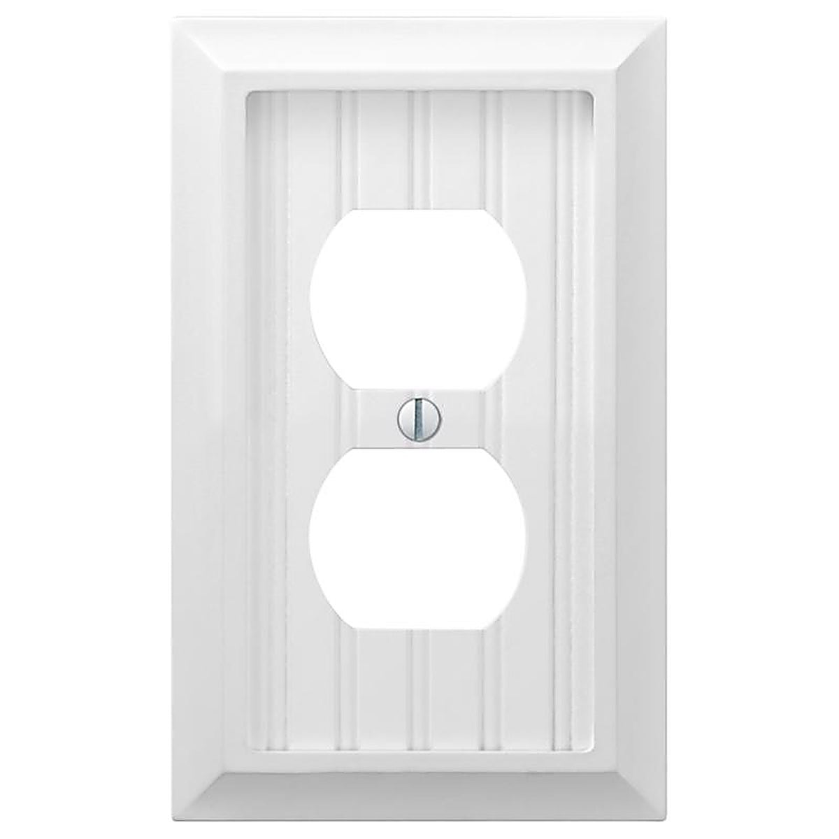 Amerelle - 269DWQ - Cottage Matte White 2 Gang Compressed Composite Duplex Wall Plate 1 Pack