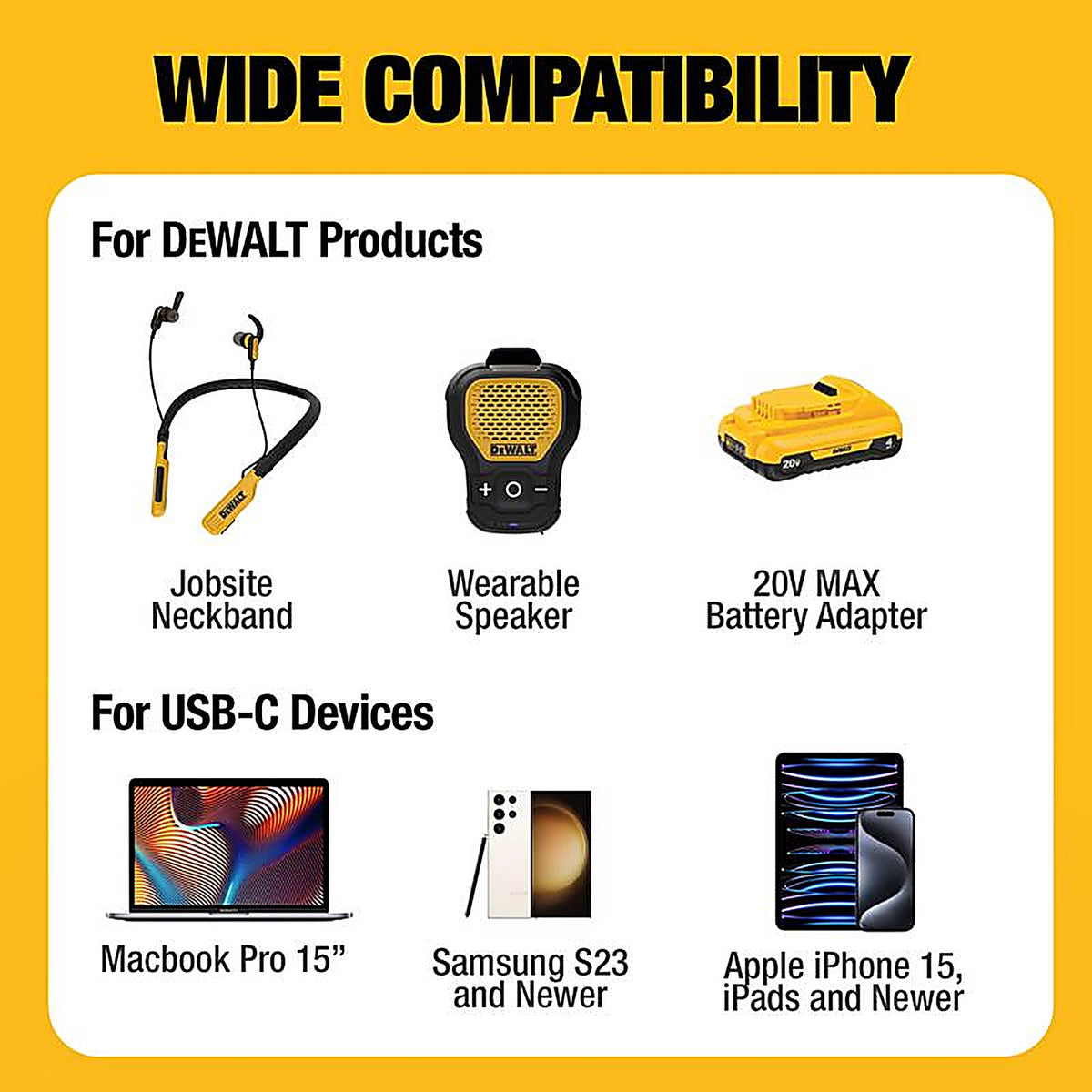 DeWalt - 141 0484 DW2 - 2 Port USB C Car Charger 1 Pack