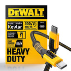DeWalt - 131 0006 DW2 - Type C to Type C Cable 4 Ft. Black/Yellow