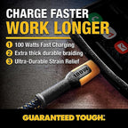 DeWalt - 131 0006 DW2 - Type C to Type C Cable 4 Ft. Black/Yellow