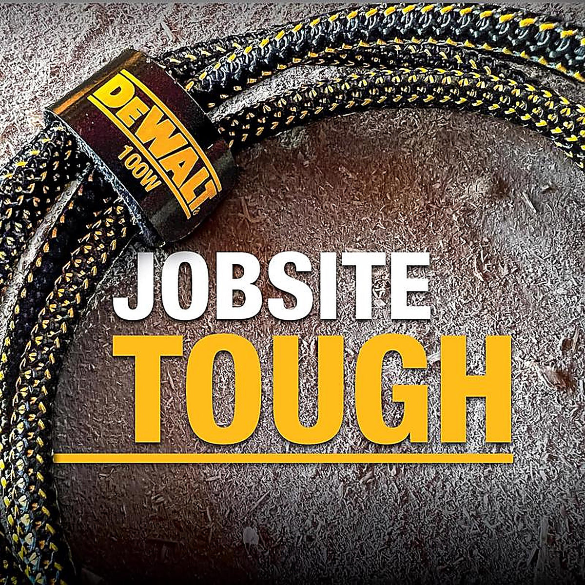 DeWalt - 131 0006 DW2 - Type C to Type C Cable 4 Ft. Black/Yellow