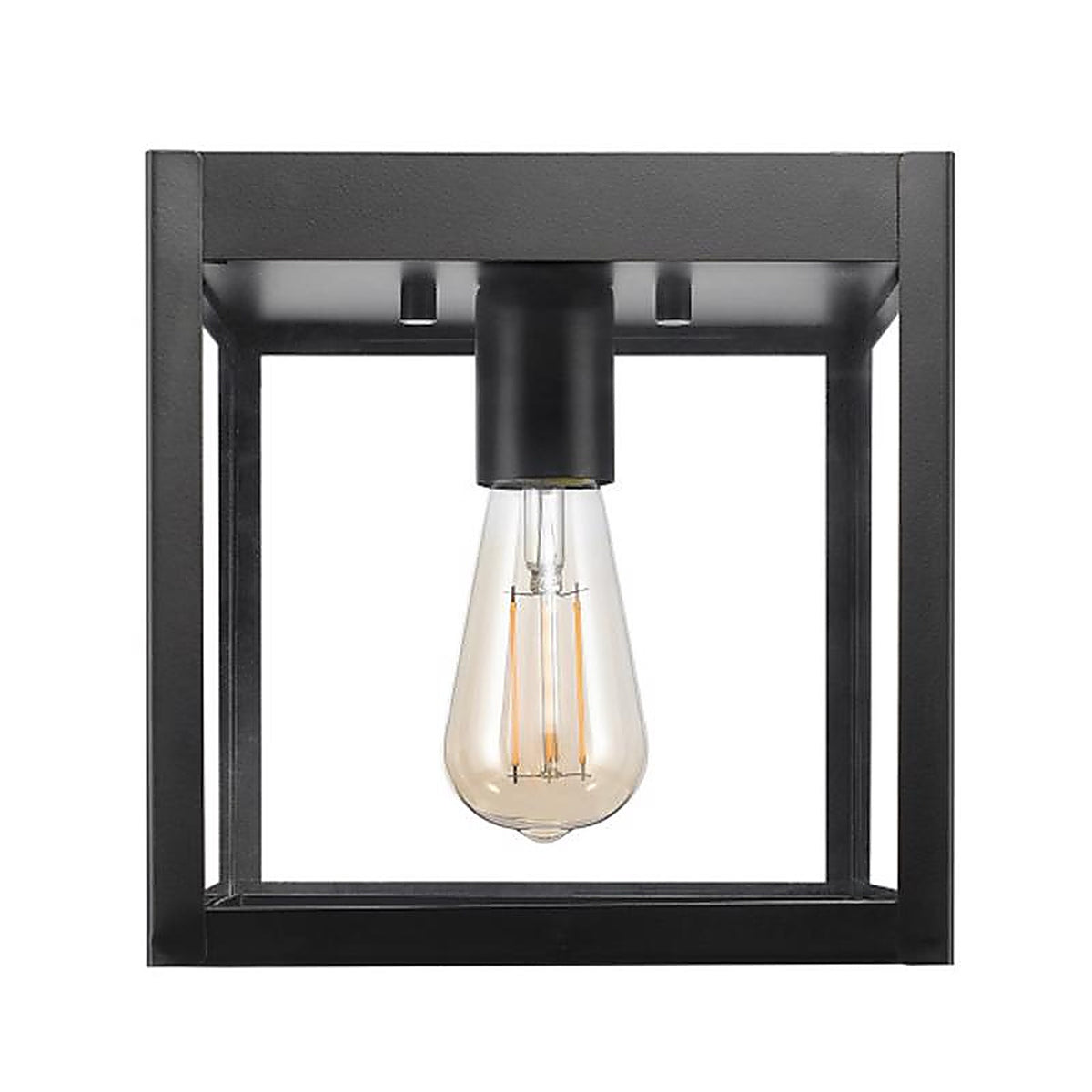 Globe Electric - 60000020 - Switch Incandescent/LED Matte Black Dimmable Outdoor Light Fixture Hardwired
