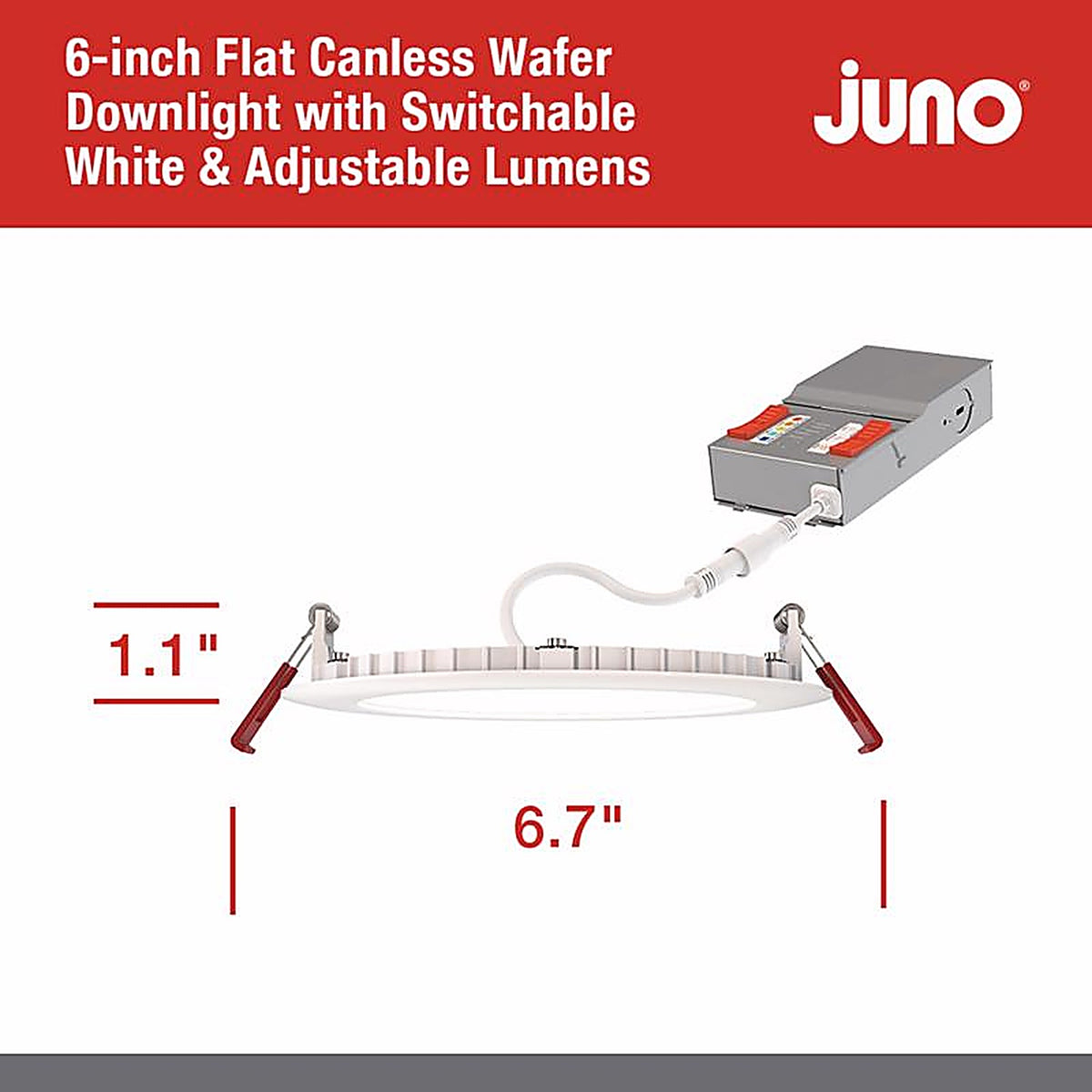 Juno - 282KL5 - Acuity Brands Lighting Matte White 4.88 In. W Aluminum LED Canless Recessed Downlight 16 W