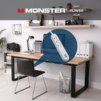 Monster - 1711 - 4 Ft. L 3 Outlets Power Strip with USB Ports White