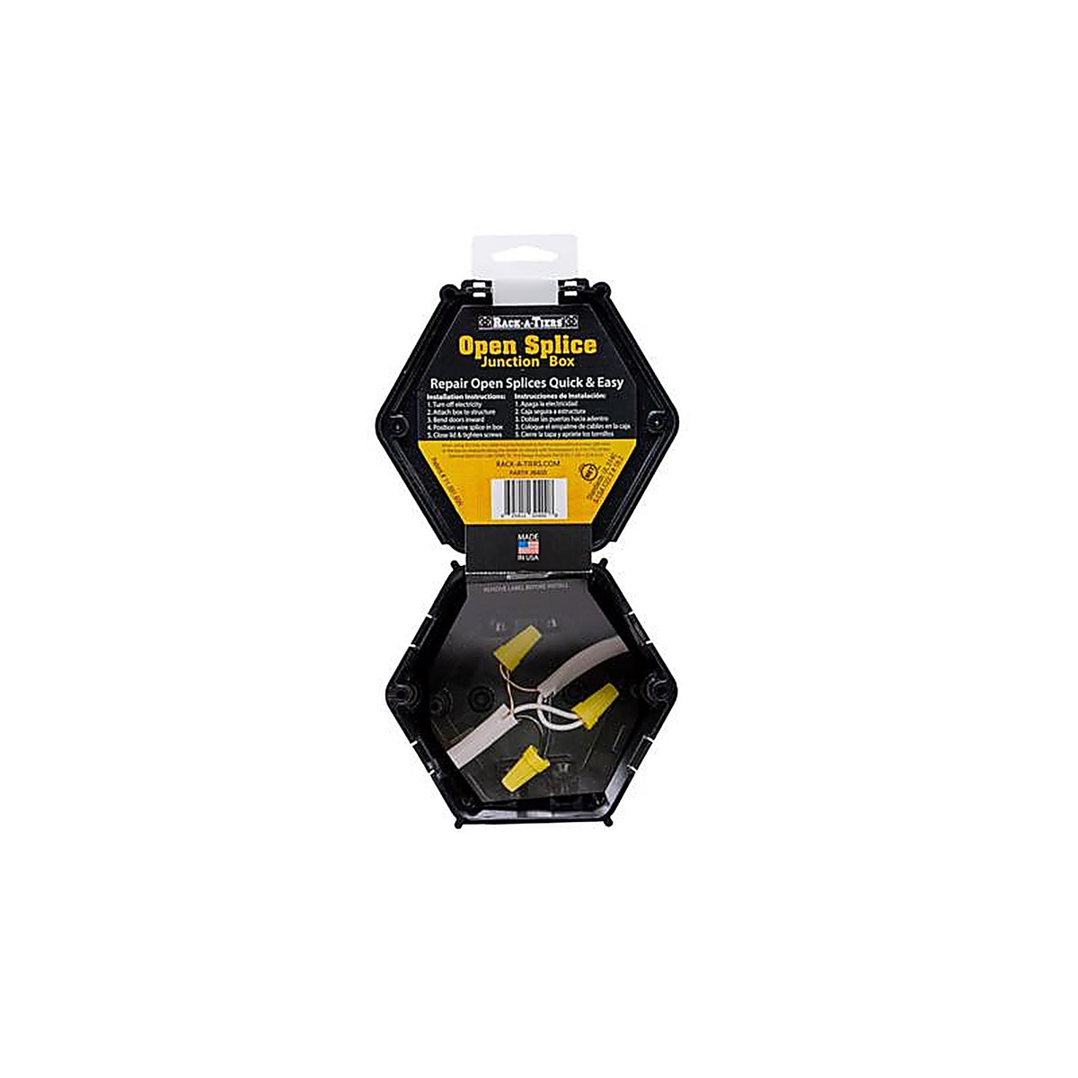 Pro Design - JB400 - Open Splice Old Work 25.8 CU in Octagon Plastic 4 Gang Junction Box Black