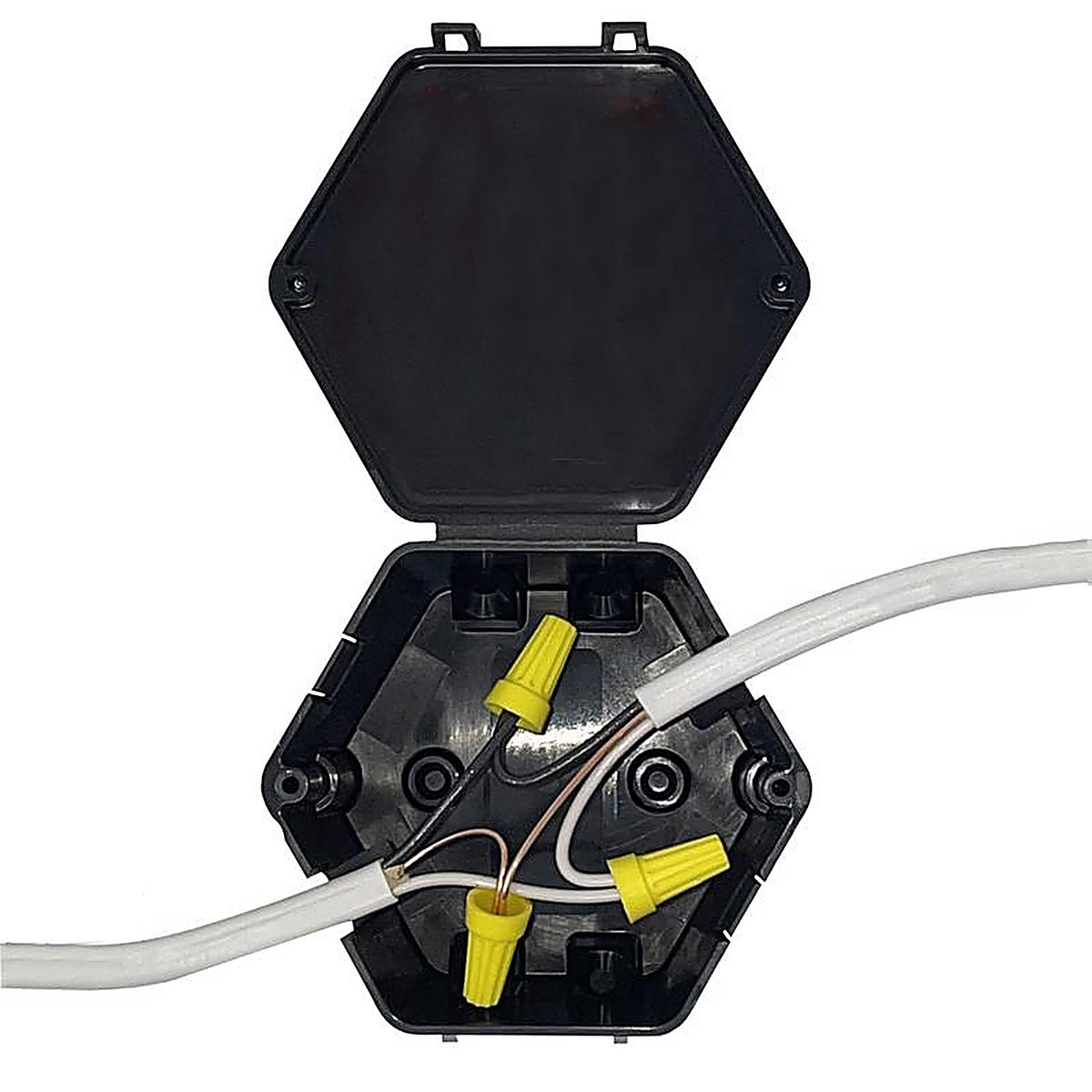 Pro Design - JB400 - Open Splice Old Work 25.8 CU in Octagon Plastic 4 Gang Junction Box Black