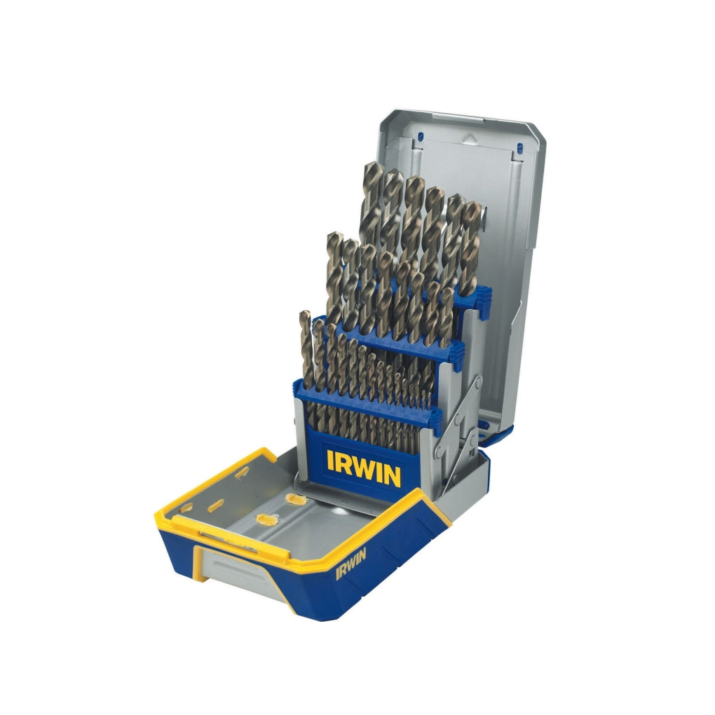 Irwin Hanson 3018002 29 Pc. Cobalt M-35 Metal Index Drill Bit Set