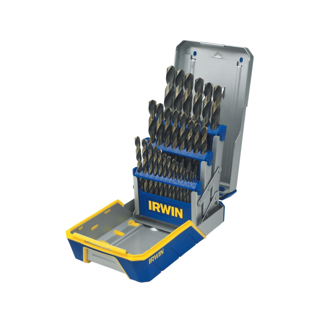 Irwin Hanson 3018005 29 Pc. Black & Gold Metal Index Drill Bit Set