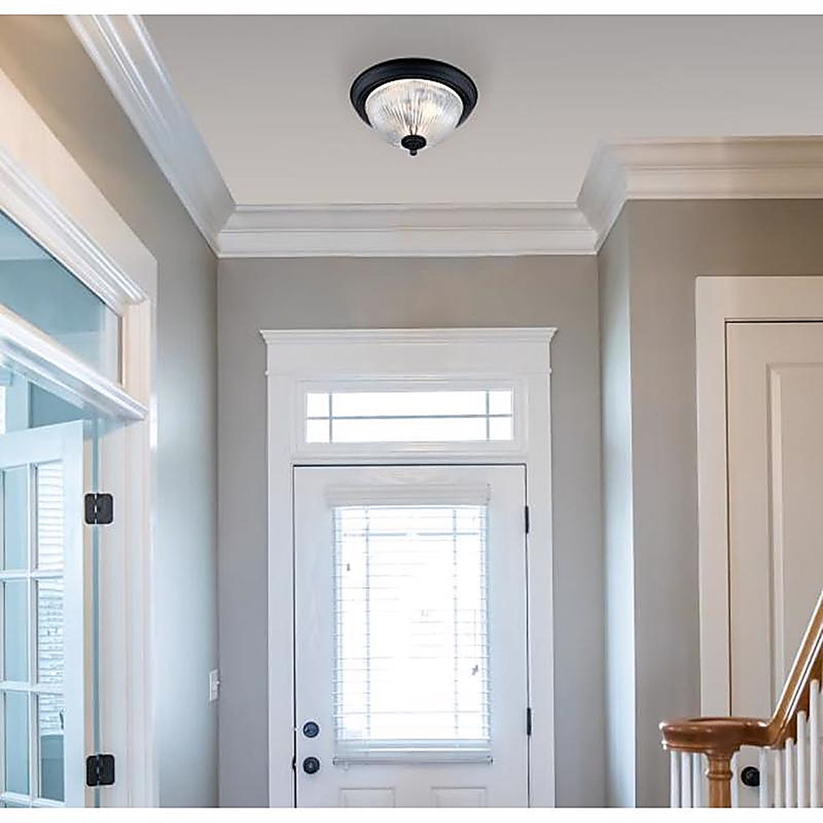 Westinghouse - 6117700 - 6.25 In. H X 11 In. W X 11 In. L Matte Black Ceiling Fixture