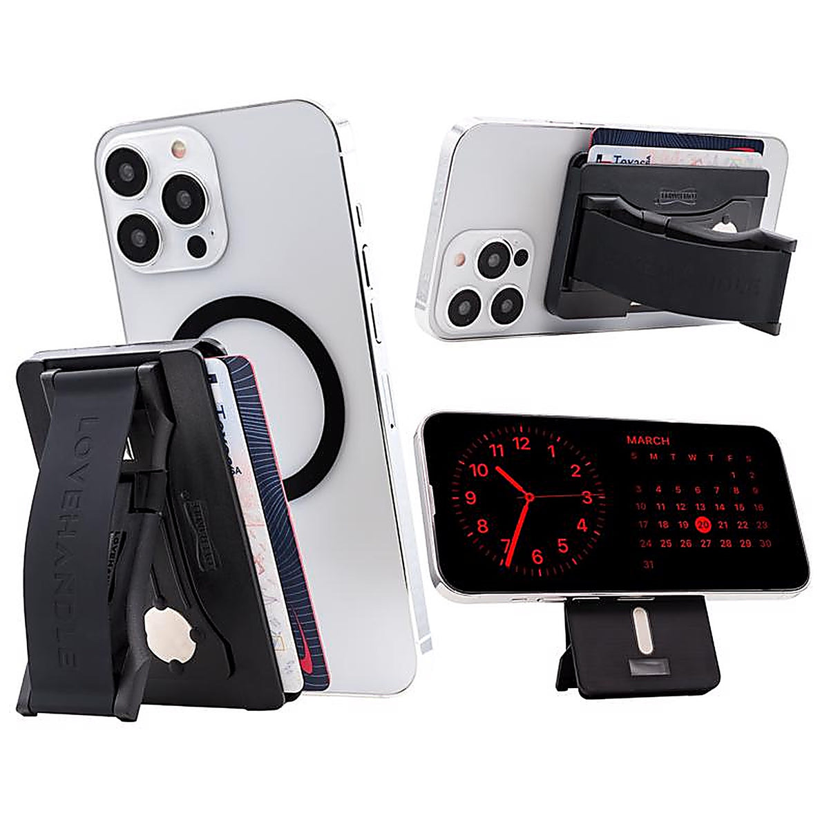 LoveHandle - WMP-01-1090-01 - Magsafe Black Solid Cell Phone Wallet for All Smartphones