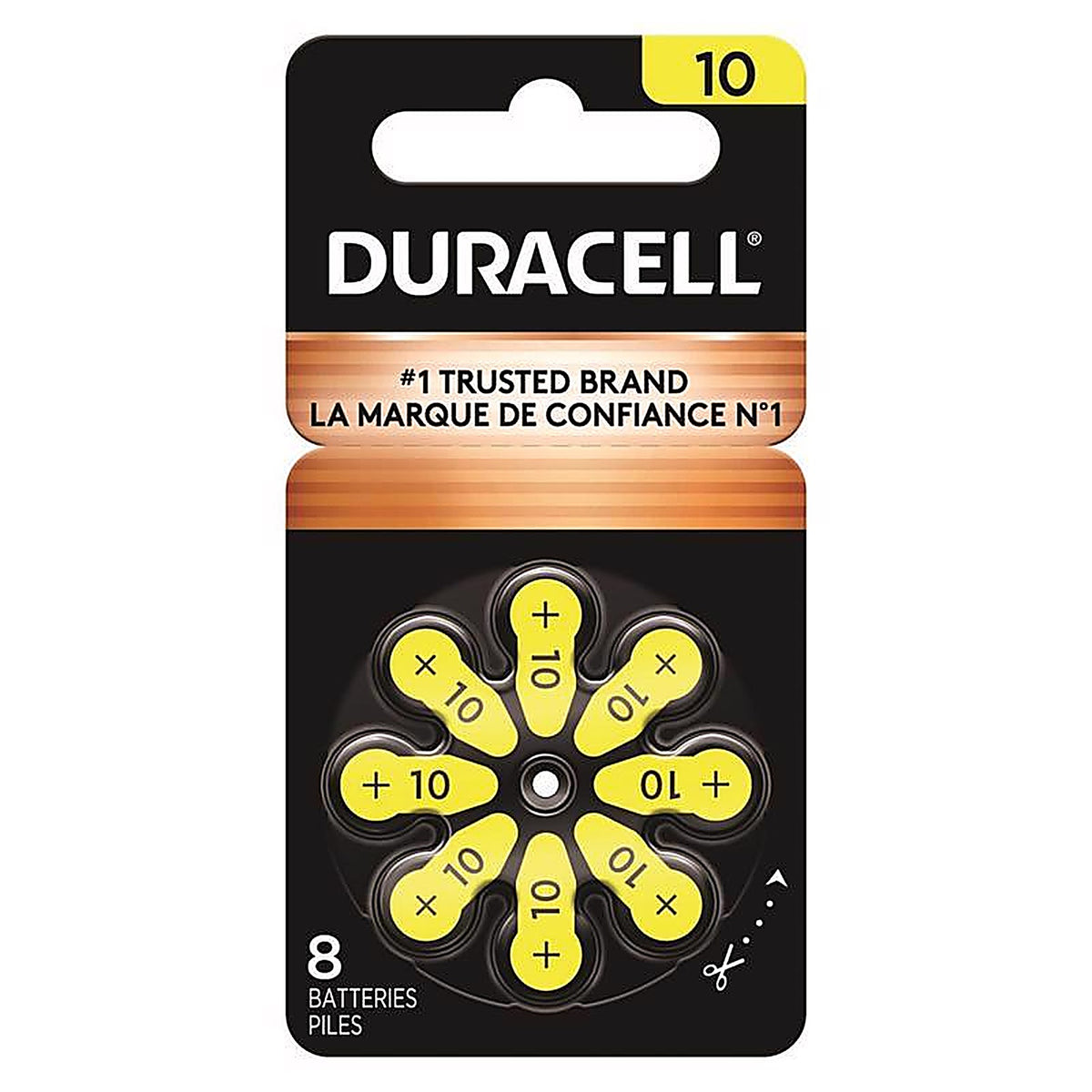 Duracell - HAZA10-8 - Zinc Air 10 1.5 V Hearing Aid Battery 8 Pack
