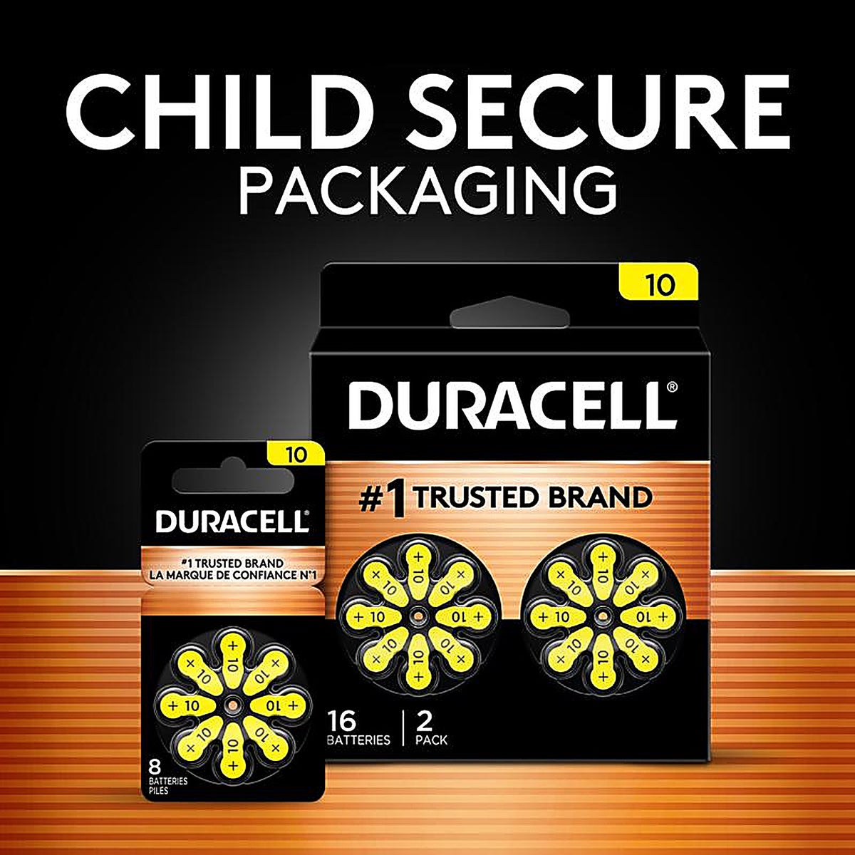 Duracell - HAZA10-8 - Zinc Air 10 1.5 V Hearing Aid Battery 8 Pack