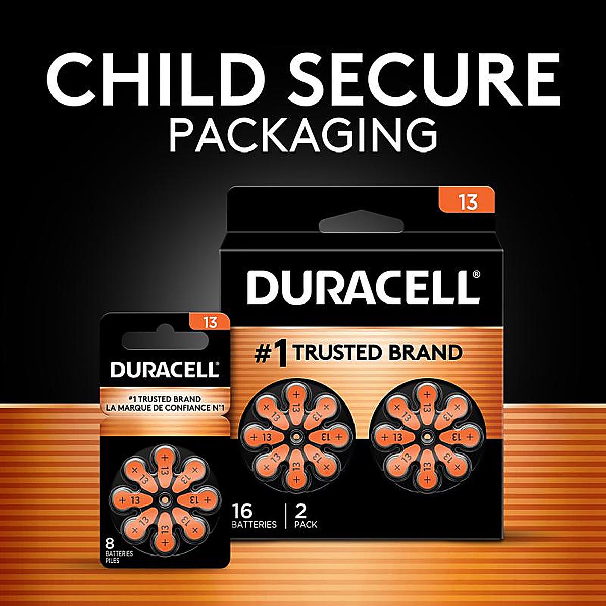 Duracell - HAZA13-8 - Zinc Air 13 1.5 V Hearing Aid Battery 8 Pack