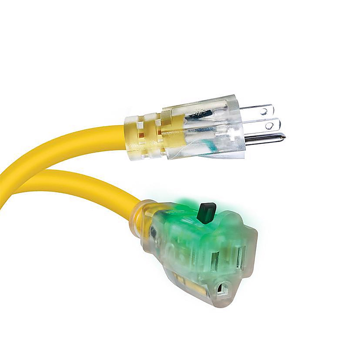 Monster - 1514 - Just Power It Up Outdoor 50 Ft. L Yellow Extension Cord 12/3 Sjtw