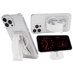 LoveHandle - P-1135-25-MS - Clear Crystal Clear Glitter Phone Grip with Kickstand for All Mobile Devices