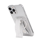 LoveHandle - P-1135-25-MS - Clear Crystal Clear Glitter Phone Grip with Kickstand for All Mobile Devices