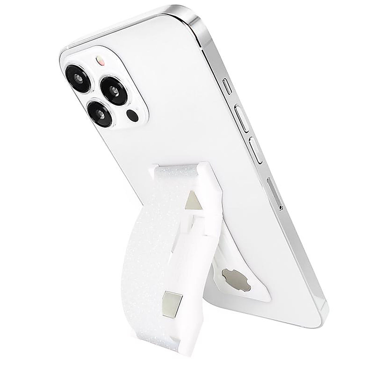LoveHandle - P-1135-25 - Clear Crystal Clear Glitter Phone Grip with Kickstand for All Mobile Devices