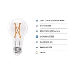 Feit - A1975CL927/FIL4 - A19 E26 (Medium) Filament LED Bulb Soft White 75 Watt Equivalence 4 Pack