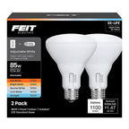 Feit - BR3085DM/6WYCA2 - Br30 E26 (Medium) LED Bulb Adjustable White 85 Watt Equivalence 2 Pack