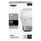 Feit - OM1003CCTCA10K4 - A19 E26 (Medium) LED Bulb Adjustable White 100 Watt Equivalence 4 Pack