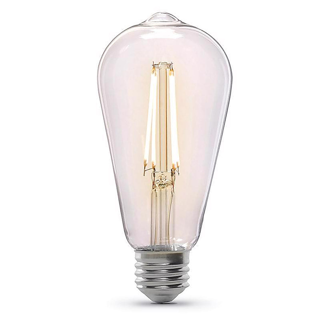 Feit - ST19/CL/VG/LED2 - St19 E26 (Medium) Filament LED Bulb Warm Candle Light 60 Watt Equivalence 2 Pack